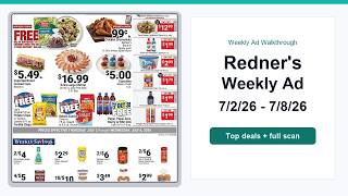 Redner's Weekly Ad (7/2/26 - 7/8/26) Top 10 Deals