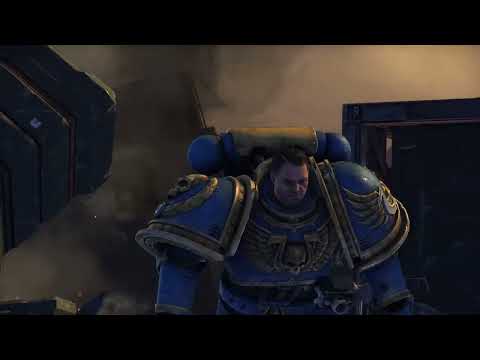 Warhammer 40,000 Space Marine: Destroying The Ork Train Battering Ram Cutscene