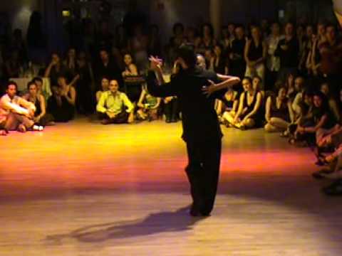  Andrea Misse  and  Javier Rodriguez  are  dancing  to  the  tango  "  Amarras  "