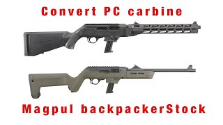 RUGER PC CARBINE MAGPUL Backpacker stock ACCESSORY KIT for railed hand guard Shed almost a pound!