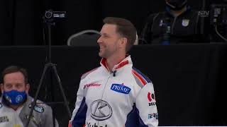 Brad Gushue throws heater to score two | 2021 Humpty's Champions Cup image