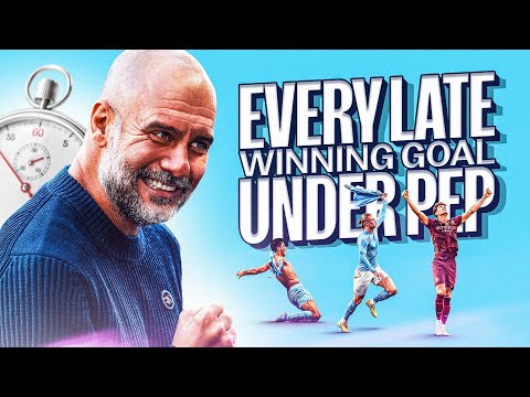 Dramatic last-minute winning goals under Pep Guardiola ⏱️ | Haaland, Aguero, Jesus, Stones and more!