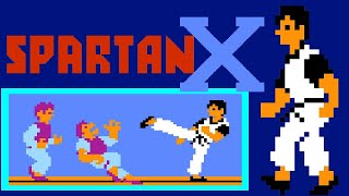 Spartan X (Famicom, 1985) — Game A Session (4 Rounds) for 1 Player 🥋👊💥
