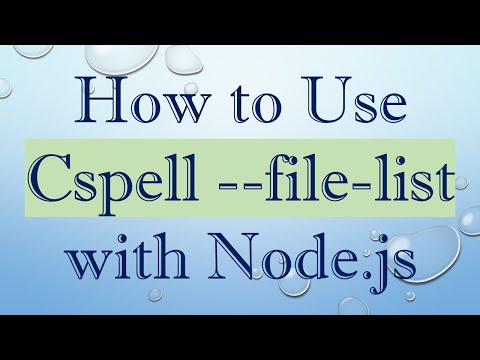 How to Use Cspell --file-list with Node.js
