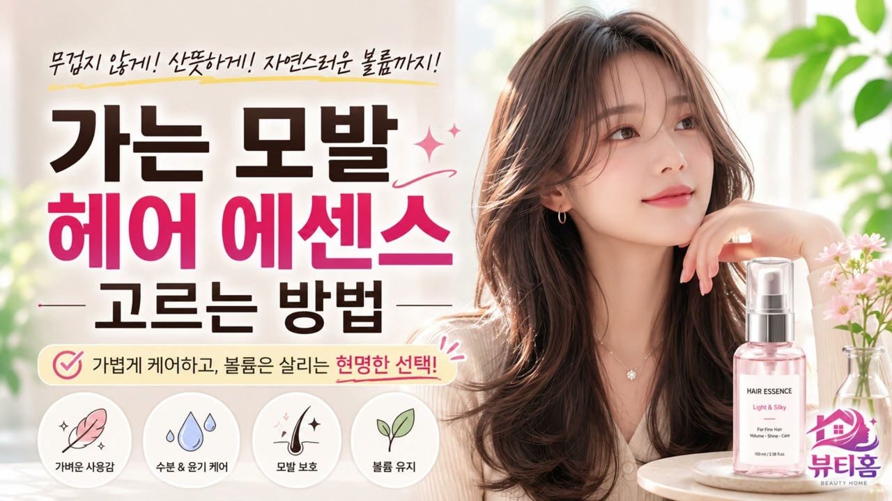 가는 모발 헤어 에센스 고르는 방법
