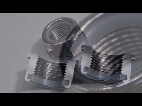 MECFIL - lavorazione dado autobloccante M18x1,5 in acciaio con inserto autobloccante in nylon