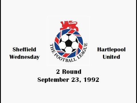 English League Cup 1992-1993. 2 Round. 1 Leg. Sheffield Wednesday - Hartlepool - 3:0. Highlights.