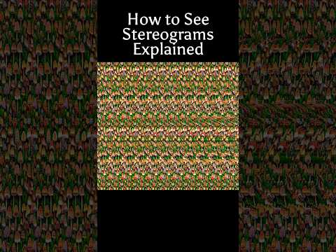 How to See Stereograms #opticalillusions #tips #stereogram #magiceye #mushroom #cute #3d