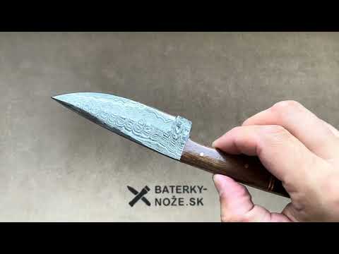 Damaškový nôž Damascus Skinner Walnut Horn DM1123HN