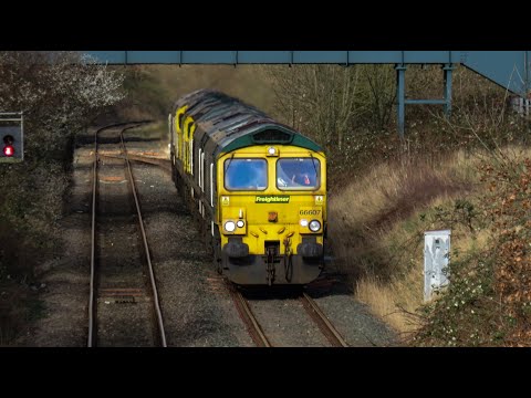 *FL CONVOY* 66607 & 66591 & 70001 & 70016 & 66614 on 0K98 on 29.02.2020 - HD