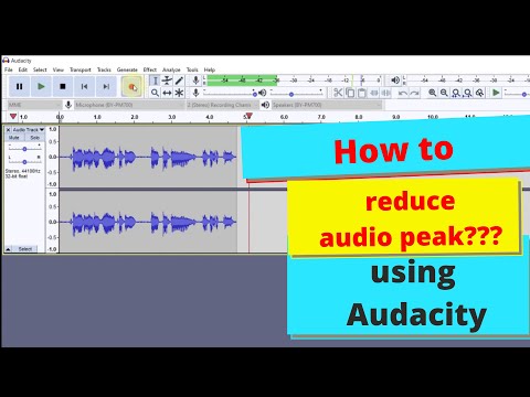 How to reduce audio peak using audacity