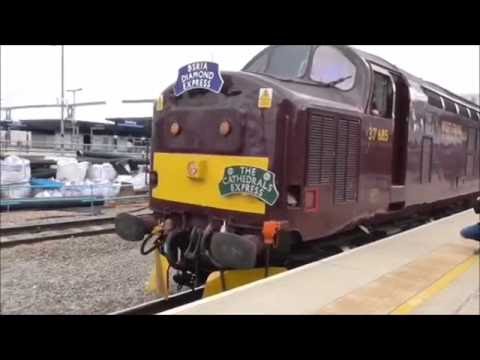 Class 37 vice Braunton 34046 @ Reading 16/7/16