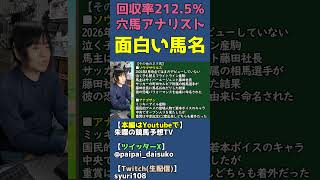 面白い珍馬名：ソウマサウルス・アナゴサン【競馬ネタ雑談】 #shorts