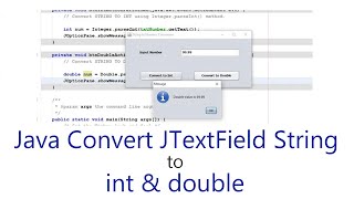 Java Convert JTextField String To int and double