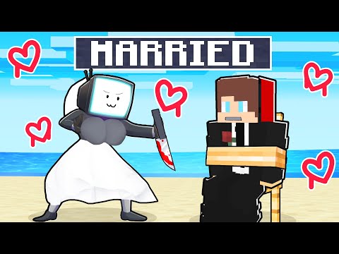 Maizen MARRIED to TV WOMAN in Minecraft! - Parody Story(JJ and Mikey TV)