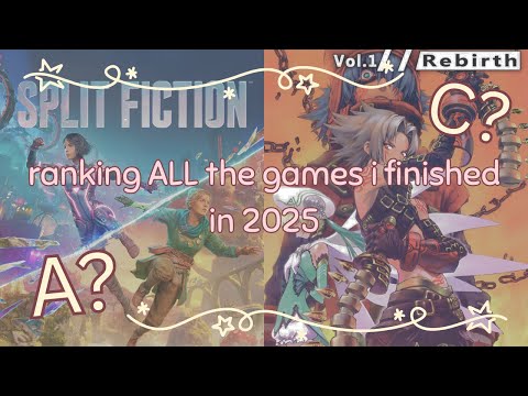i ranked ALL the games i finished in 2025! ~tier list~