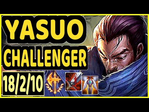 SKEANZ (YASUO) - 18/2/10 KDA CHALLENGER GAMEPLAY - EUW