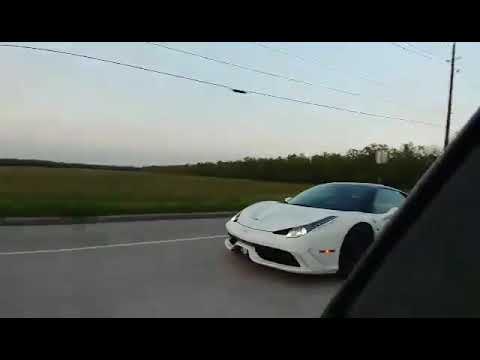 Bmw M5 F10 28psi Vs Ferrari 458 - Drag race