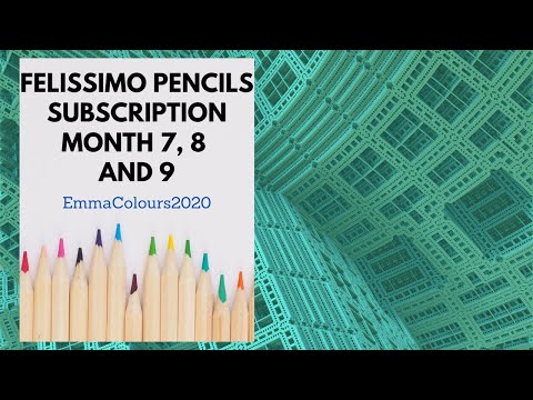 Felissimo Tokyo seed 500 pencil subscription with swatches - month 7 8 and 9 - Adult coloring