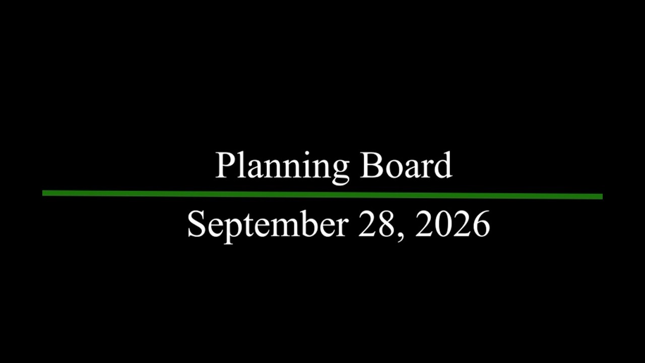 From the Planning Board