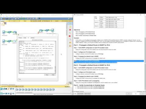 Lab 8.1.3.4 Packet Tracer - Propagating a Default Route in EIGRP for IPv4 and IPv6