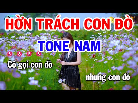 Karaoke Hờn Trách Con Đò Tone Nam | Nhạc Sống Tuấn Cò
