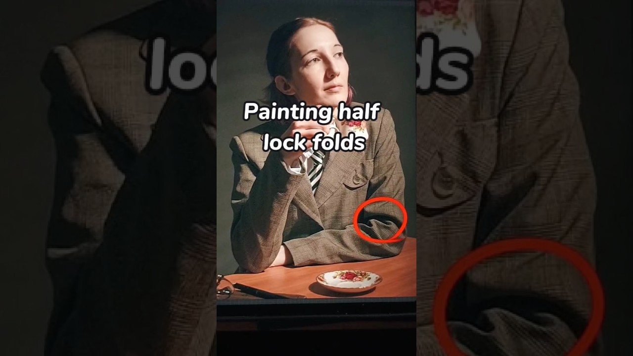 How to draw half lock folds. #arttutorial #clothingtutorial #digitalart #drawing #shorts