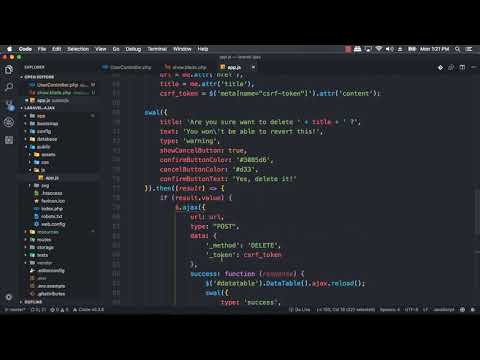 Laravel 5 7 AJAX CRUD 09 Show Detail Data in HTML Response