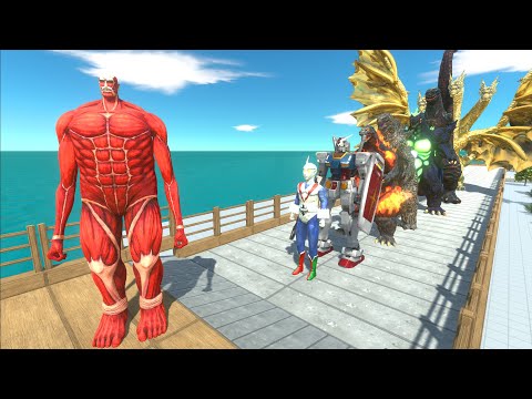 Colossal Titan Pyramid Death Run vs Ghidorah - ARBS