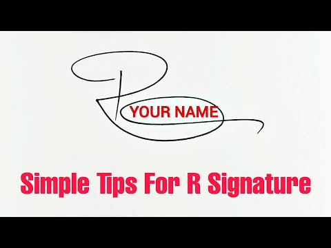 Signature tutorial | Simple tips for R signature | Anup Calligraphy