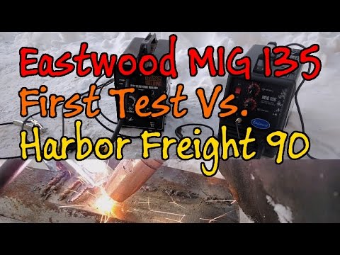 Eastwood MIG 135 First Use, Harbor Freight Comparison, Flux Core Test