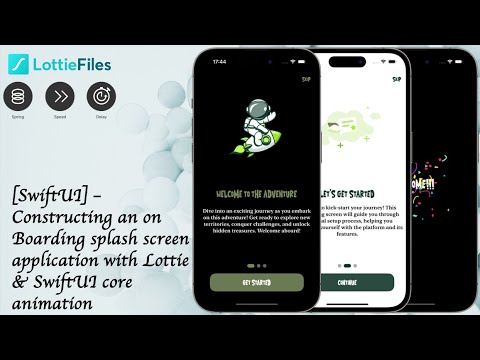 SwiftUI -  App Walkthrough Screens - Onboarding Screen With Lottie & Core Animations (2024, IOS 16+)