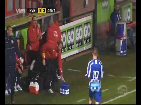 Free Kick Goal Bernt Thys (Kortrijk-Gent 19-11-2011)