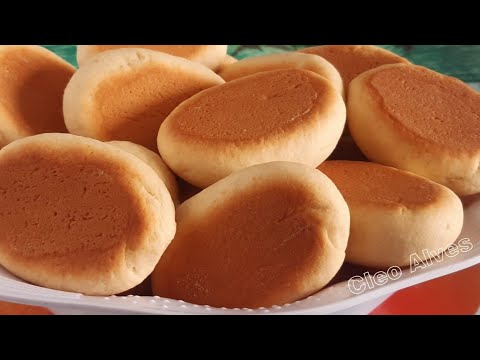 Bolacha de creme de leite fofinha sem ovo deliciosa para o café