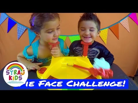 Zaina & Laith | نلعب ونتعلم اللغة الإنجليزية  | Pie Face Challenge | Play & Learn English