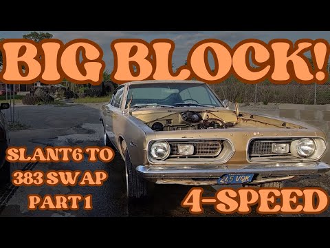 Big Block Barracuda! How To Swap a Big Block 383 and 4-Speed in an A-Body Mopar! Part 1