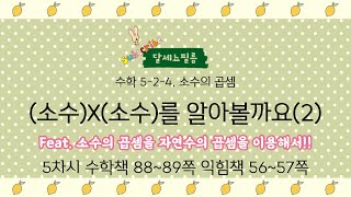 5학년 2학기 수학 4단원 소수의 곱셈 7차시 (수학 88~89쪽, 익힘 56~57쪽)