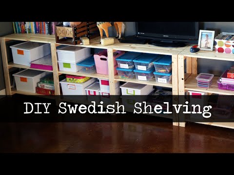 Part of a video titled Easy DIY Inexpensive Wood Shelving - YouTube