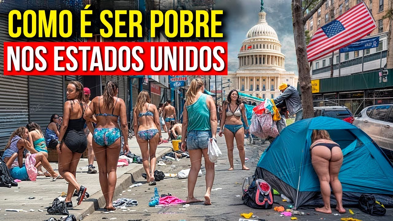 Como é ser POBRE nos Estados Unidos? O empobrecimento BRUTAL da Classe Média!!!