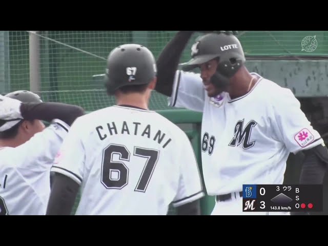 【ファーム】先制弾!! マリーンズ・アセベド レフト方向へ第8号HRで猛アピール!! 2025年8月10日 千葉ロッテマリーンズ 対 横浜DeNAベイスターズ