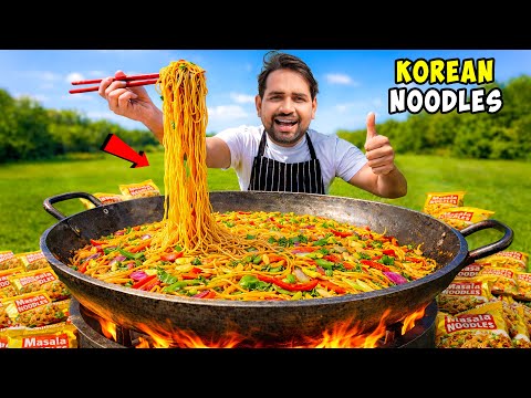 한국 라면 100봉지 조리하기 - 매콤한 인도식 한국 라면 | 7일 요리 챌린지 | 4일차 미션