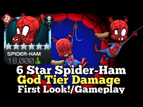 6 Star Spider-Ham Gameplay! | Crazy Power Sting Damage & Super Fun! | Marvel Contest Of Champions