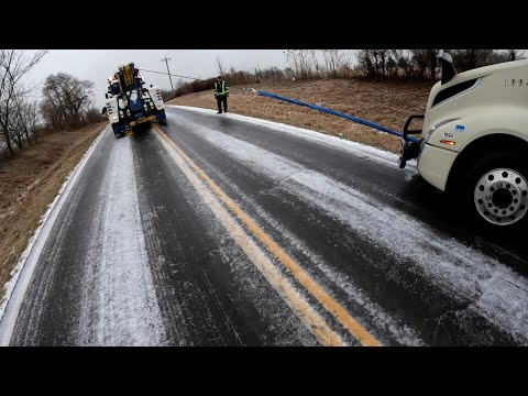 First Time Chaining Up the Rotator. Semi Rescued From Ice.