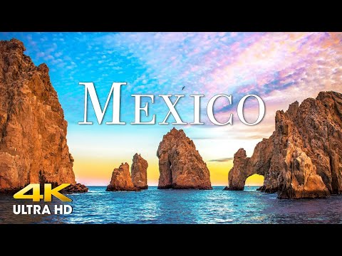 FLYING OVER MEXICO (4K UHD) Amazing Beautiful Nature Scenery with Relaxing Music | 4K VIDEO ULTRA HD