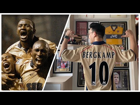 Unboxing Arsenal 2001/02 Away Classic Gold Kit Worn in Epic Season Winning EPL Title at Old Trafford