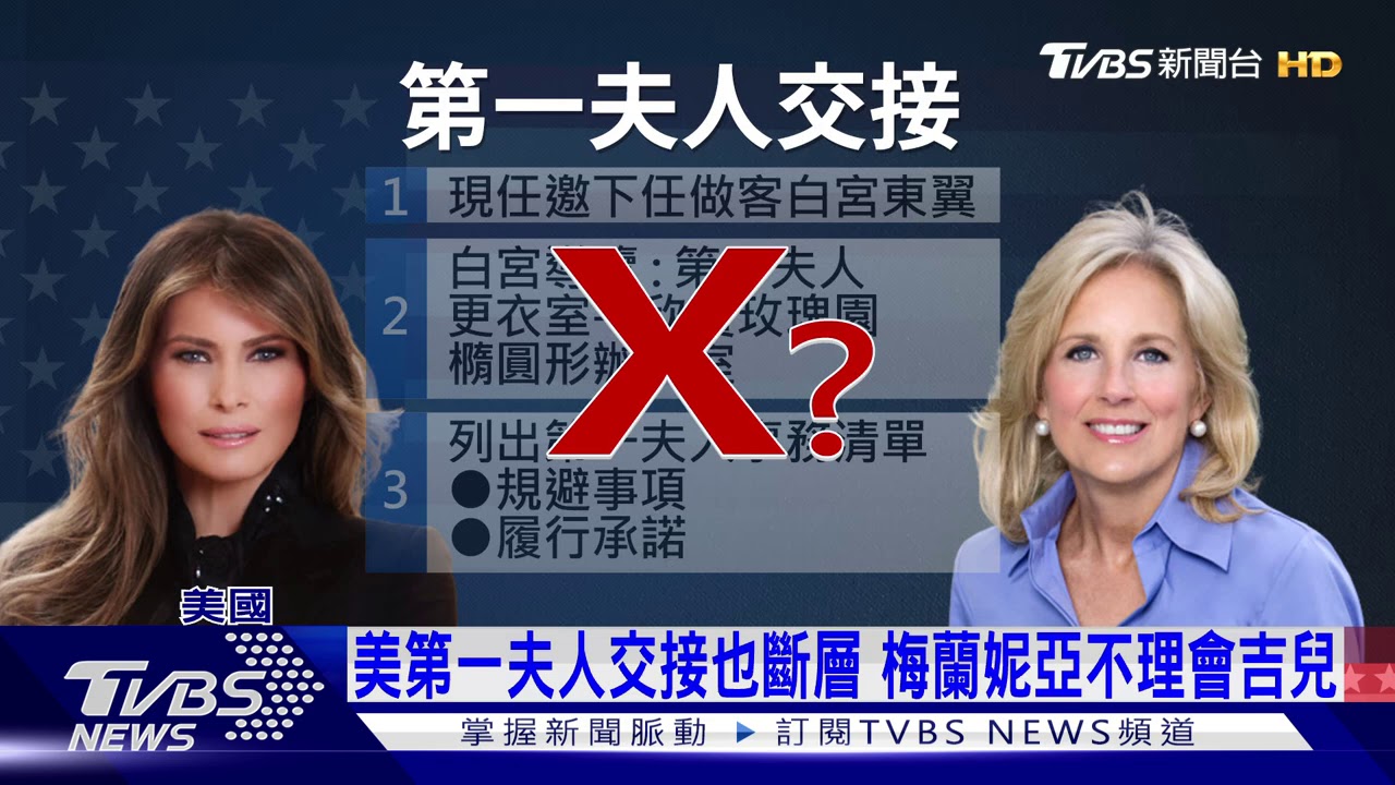 美第一夫人交接也斷層 梅蘭妮亞不理會吉兒