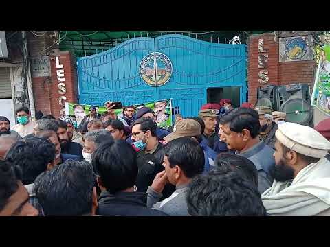 farmers strikes against lesco office