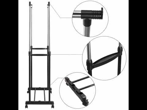 Stainless Steel Portable Double Pole Telescoplc Clothes Rack
