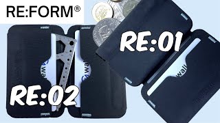 Minimalist Wallet - RE:FORM RE:01 (Coins) and RE:02 (Cards)