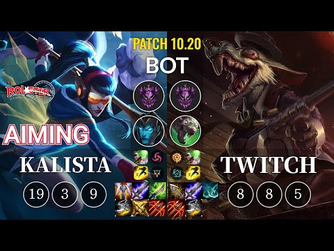 KT Aiming Kalista vs Twitch Bot - KR Patch 10.20
